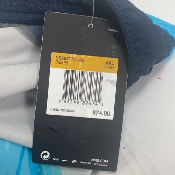 NIKE Mens Board Shorts Sz 4XL DIVERGE 12Swim Trunk - Picture 12 of 13